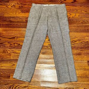 Brooks Brothers 1818 Fitzgerald Baird McNutt Irish Linen Dress Pants. Brown/whit